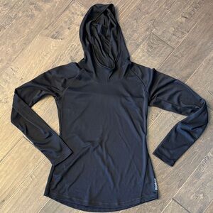 Reebok Black Long Sleeve Hoodie Top
